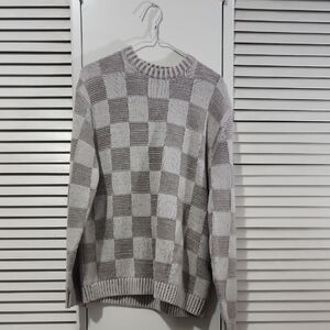 Cream Levis Checkered Sweater